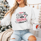 I Run On Coffee And Christmas Cheer Design - Christmas Unisex Crewneck T-Shirt Sweatshirt Hoodie