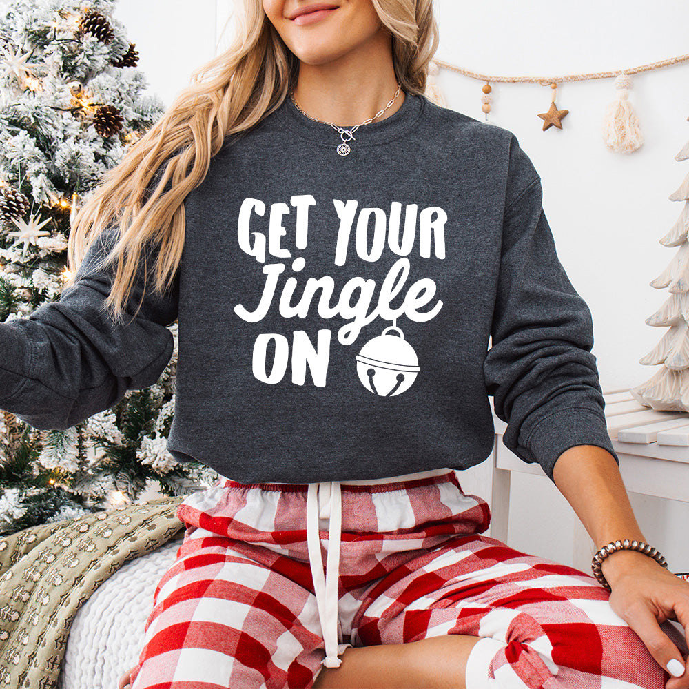 Get Your Jingle On Design - Christmas Unisex Crewneck T-Shirt Sweatshirt Hoodie