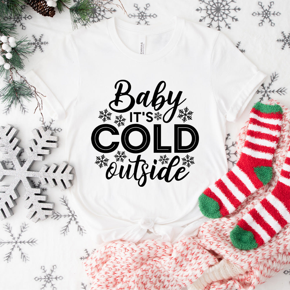 Baby It's Cold Outside Design - Christmas Unisex Crewneck T-Shirt Sweatshirt Hoodie