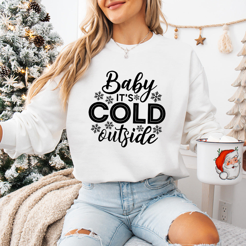 Baby It's Cold Outside Design - Christmas Unisex Crewneck T-Shirt Sweatshirt Hoodie