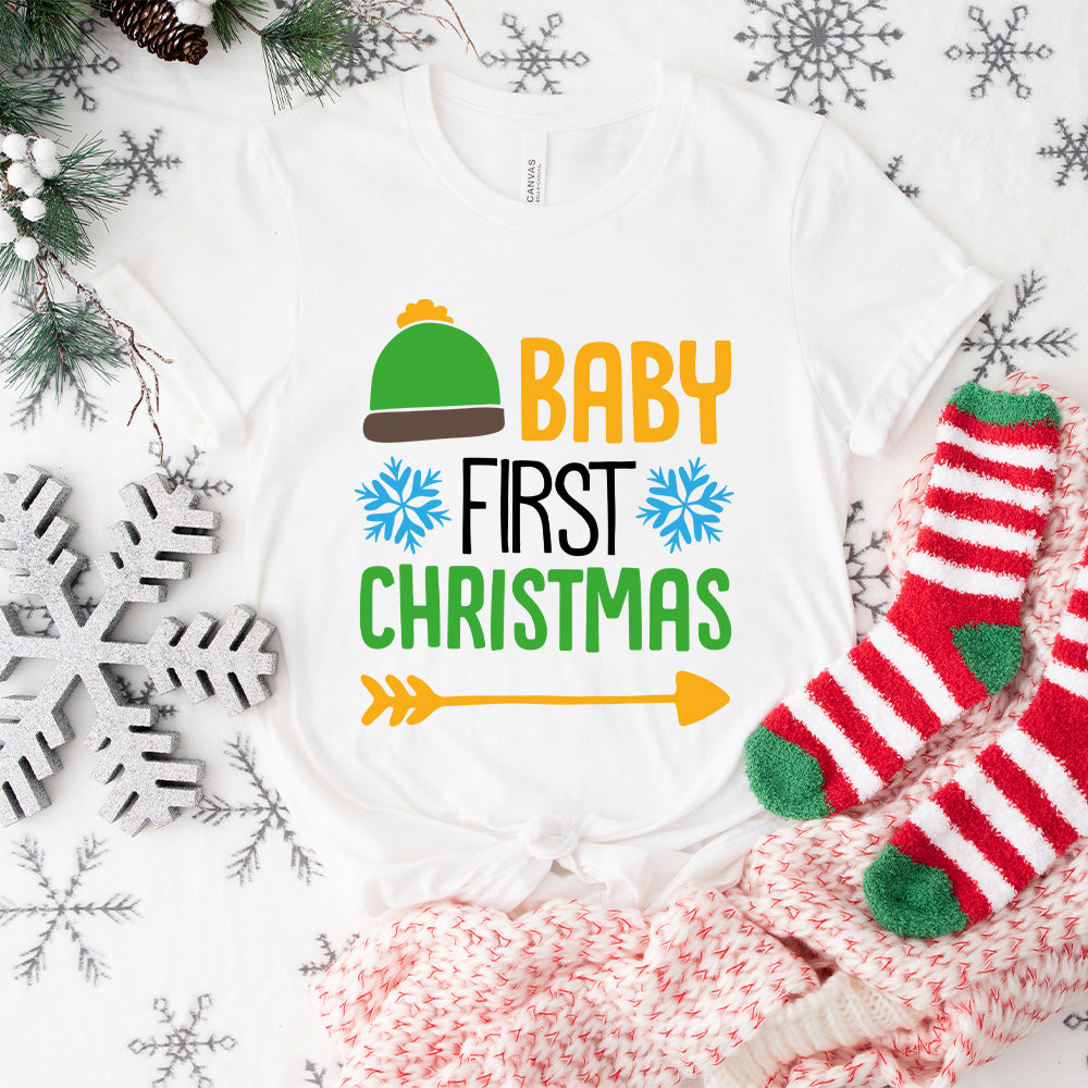 Baby First Christmas Design - Christmas Unisex Crewneck T-Shirt Sweatshirt Hoodie