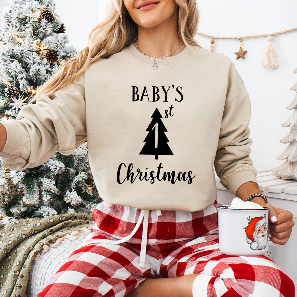 Baby's 1st Christmas Design - Christmas Unisex Crewneck T-Shirt Sweatshirt Hoodie