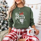 Be Merry Design - Christmas Unisex Crewneck T-Shirt Sweatshirt Hoodie