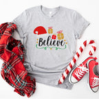Believe Santa Design - Christmas Unisex Crewneck T-Shirt Sweatshirt Hoodie