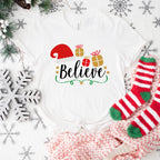 Believe Santa Design - Christmas Unisex Crewneck T-Shirt Sweatshirt Hoodie