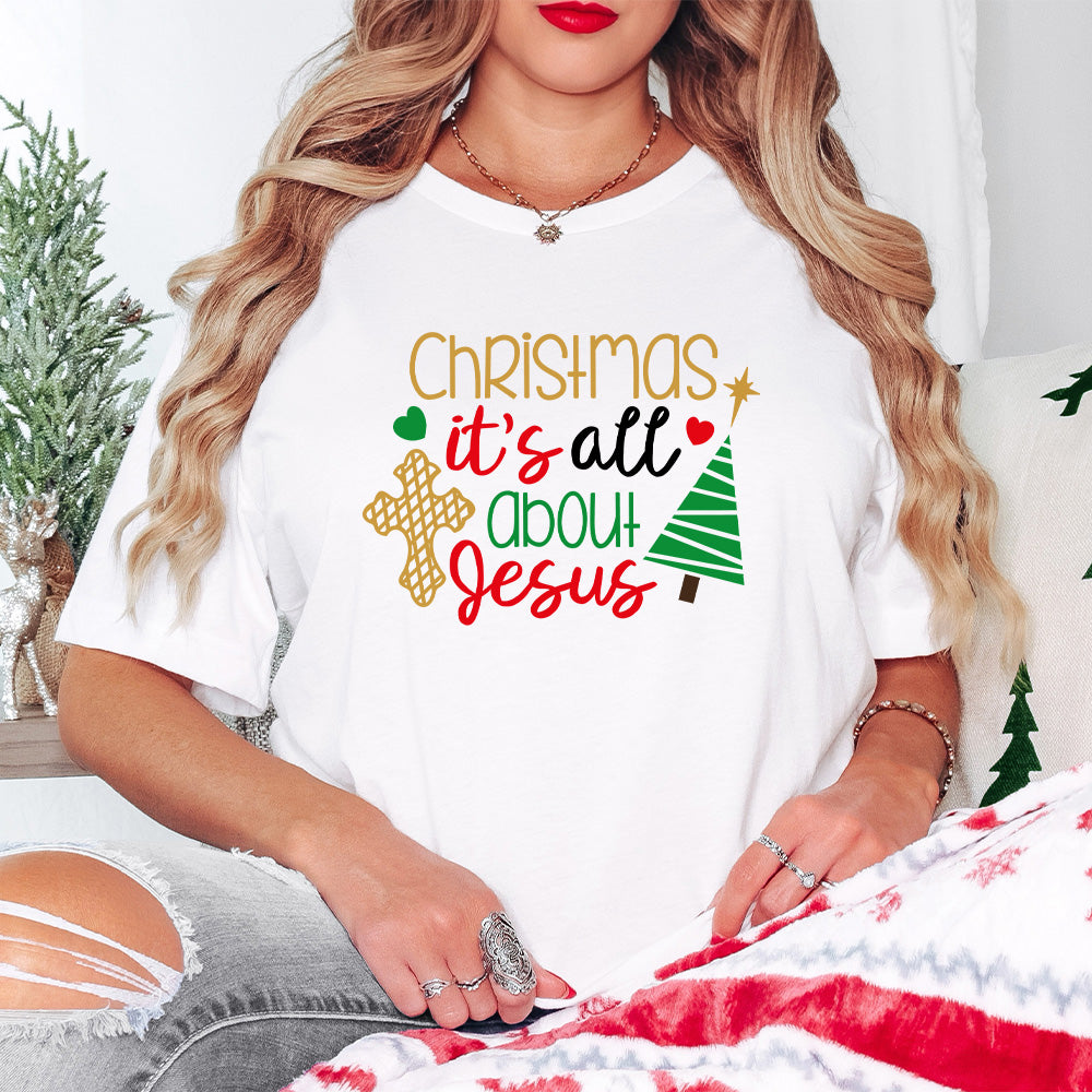 Christmas It's All About Jesus Design - Christmas Unisex Crewneck T-Shirt Sweatshirt Hoodie