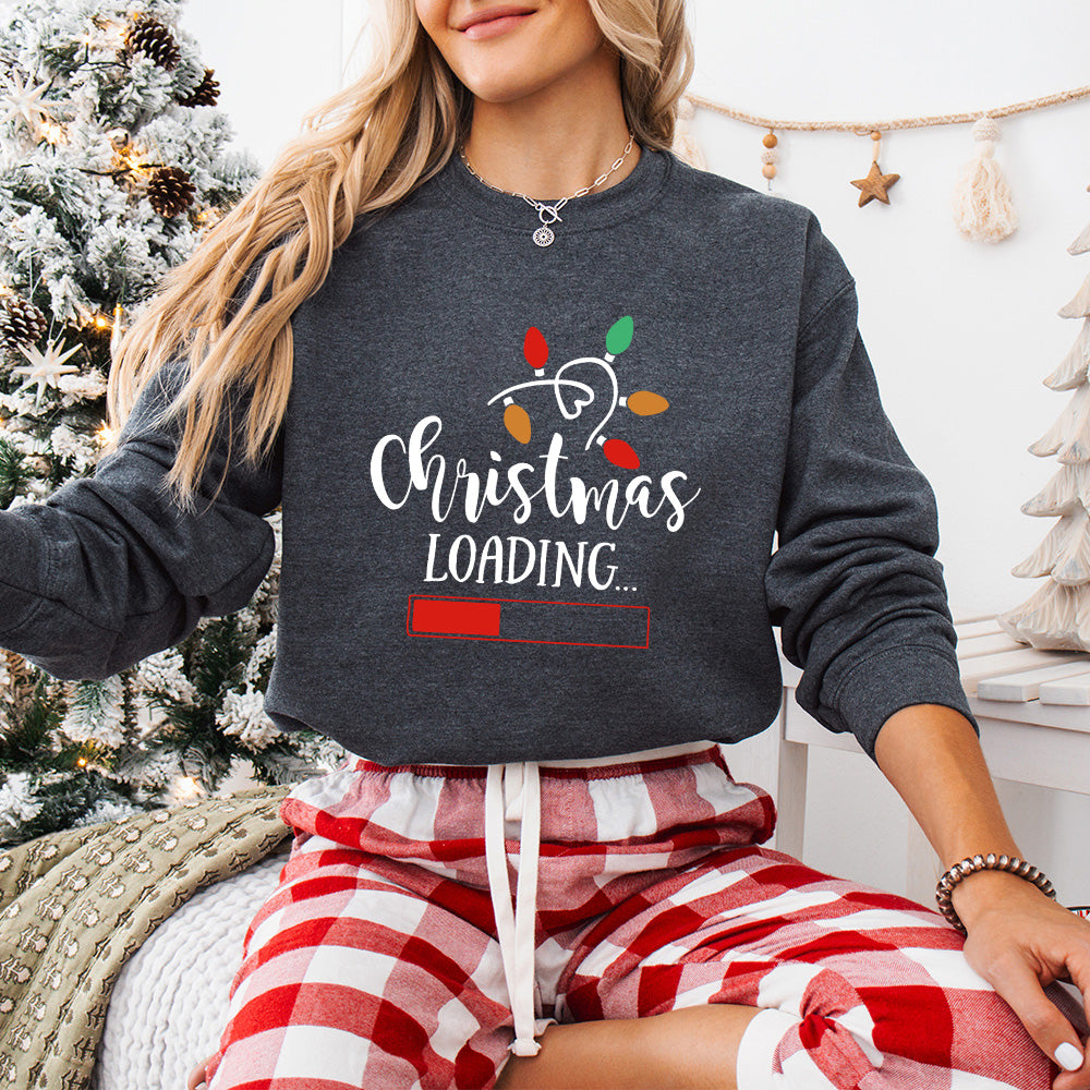 Christmas Loading Lights Design - Christmas Unisex Crewneck T-Shirt Sweatshirt Hoodie
