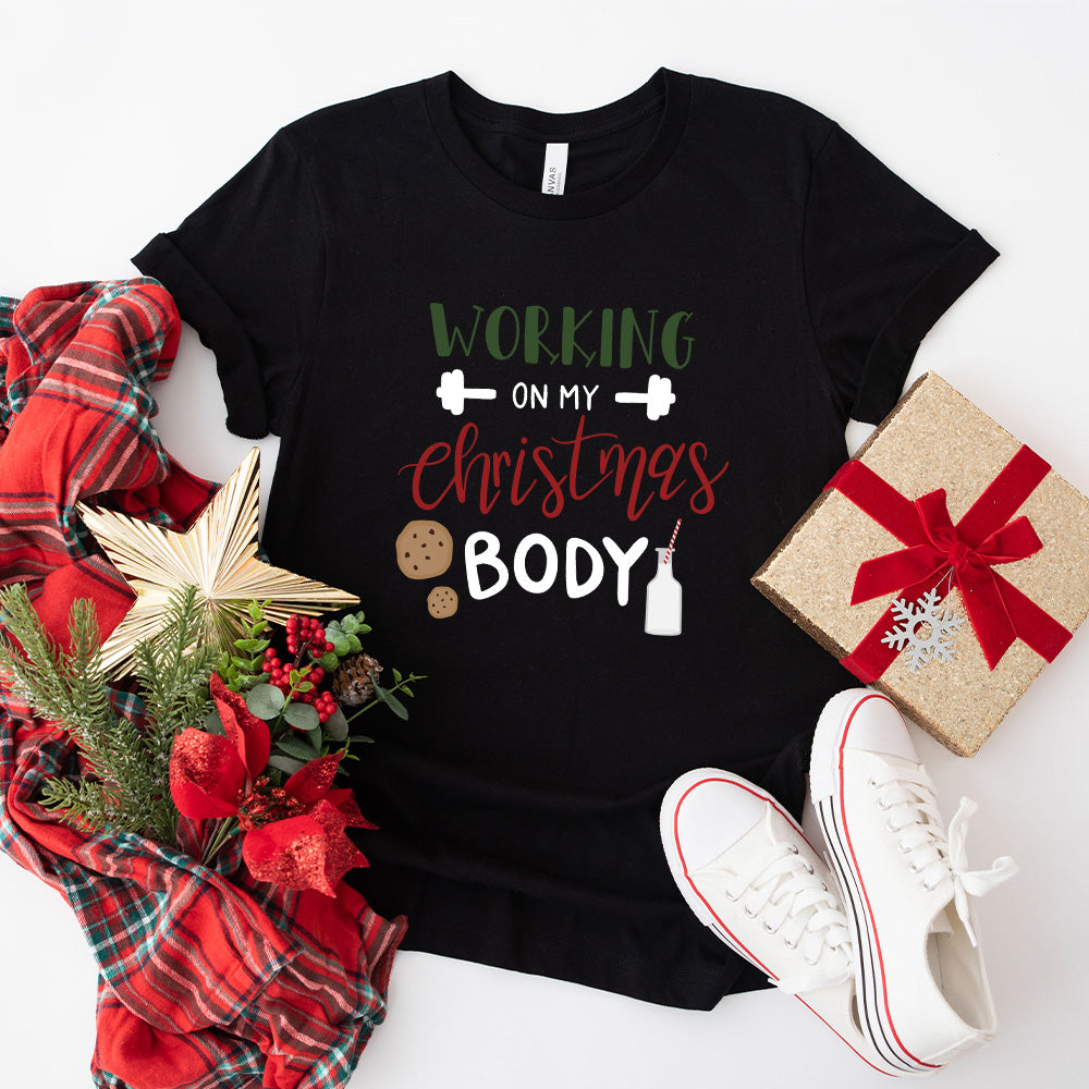 Working On My Christmas Body Design - Christmas Unisex Crewneck T-Shirt Sweatshirt Hoodie