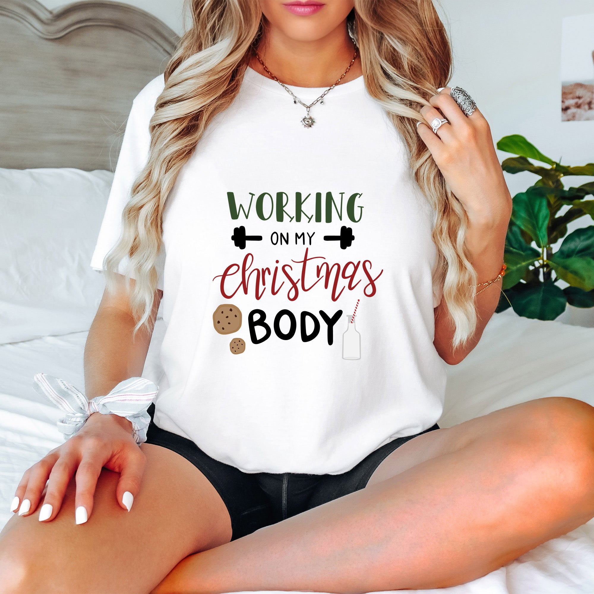 Working On My Christmas Body Design - Christmas Unisex Crewneck T-Shirt Sweatshirt Hoodie