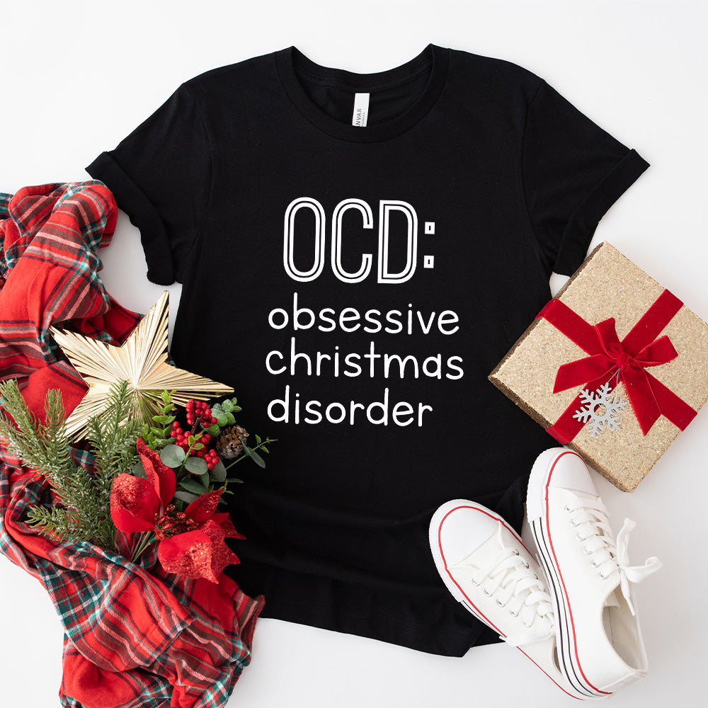 OCD: Obsessive Christmas Disorder Design - Christmas Unisex Crewneck T-Shirt Sweatshirt Hoodie