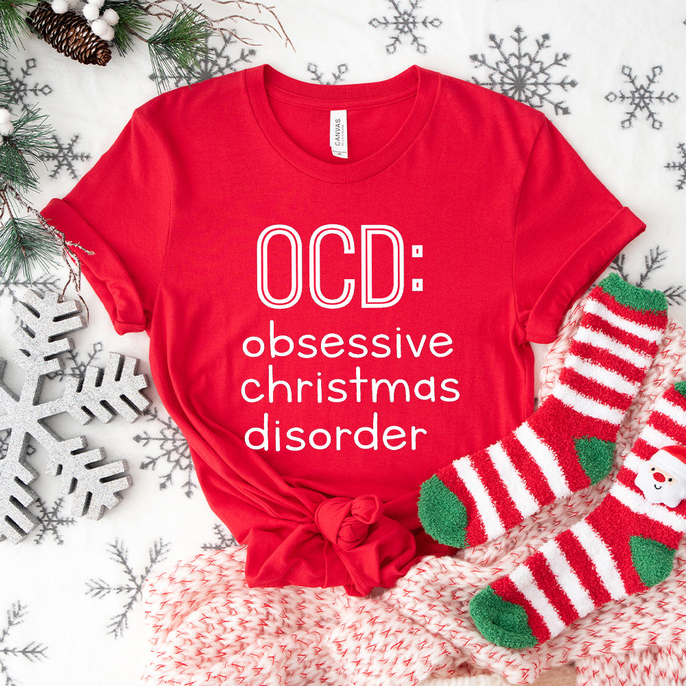 OCD: Obsessive Christmas Disorder Design - Christmas Unisex Crewneck T-Shirt Sweatshirt Hoodie