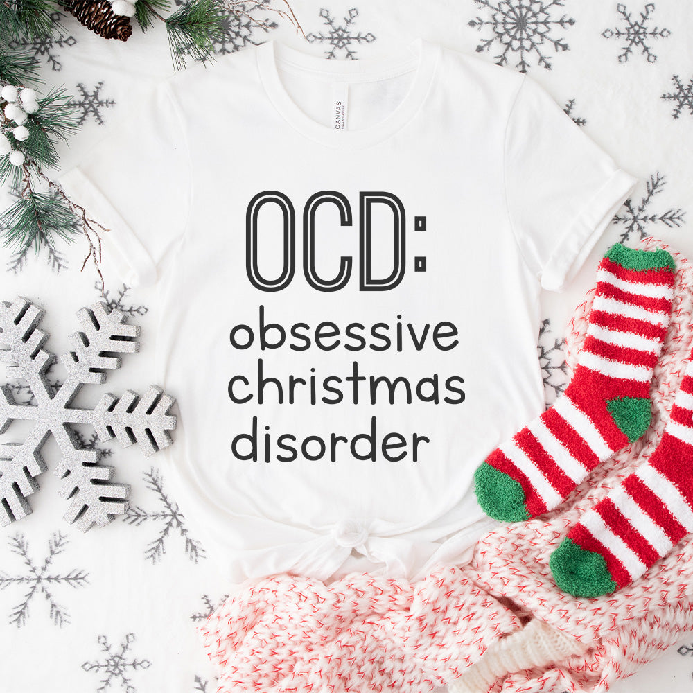 OCD: Obsessive Christmas Disorder Design - Christmas Unisex Crewneck T-Shirt Sweatshirt Hoodie