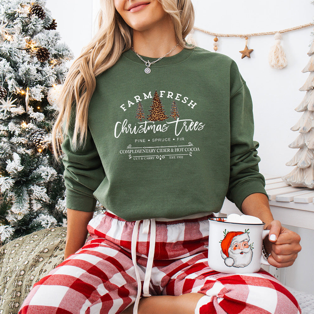 Farm Fresh Christmas Trees  - Christmas Unisex Crewneck T-Shirt Sweatshirt Hoodie
