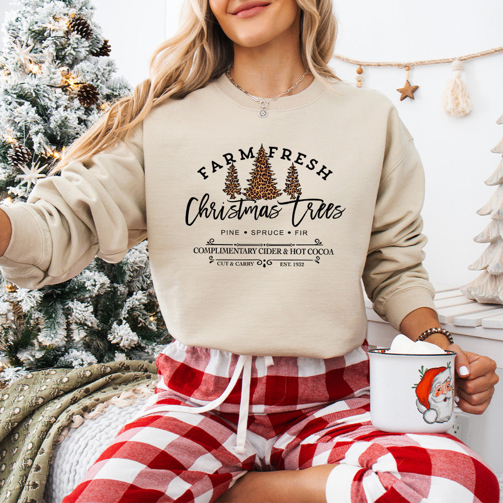 Farm Fresh Christmas Trees  - Christmas Unisex Crewneck T-Shirt Sweatshirt Hoodie