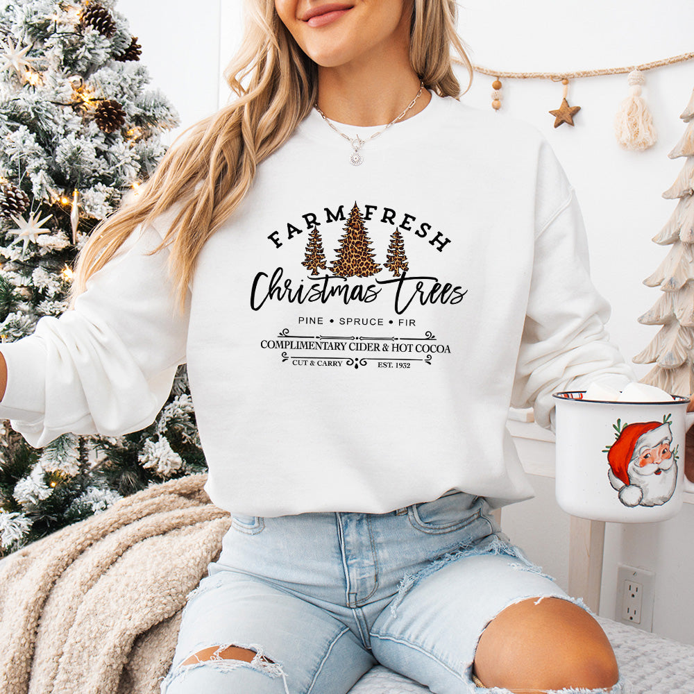 Farm Fresh Christmas Trees  - Christmas Unisex Crewneck T-Shirt Sweatshirt Hoodie