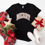 Merry Leopard Design - Christmas Unisex Crewneck T-Shirt Sweatshirt Hoodie