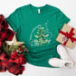 Merry Bright Tree Design - Christmas Unisex Crewneck T-Shirt Sweatshirt Hoodie