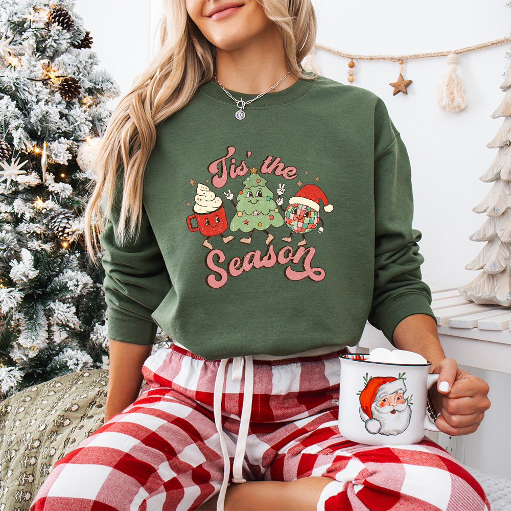 Tis The Christmas Season Design - Christmas Unisex Crewneck T-Shirt Sweatshirt Hoodie
