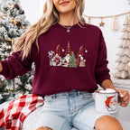 Merry Christmas Plaid Gnomes Design - Christmas Unisex Crewneck T-Shirt Sweatshirt Hoodie