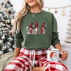 Merry Christmas Plaid Gnomes Design - Christmas Unisex Crewneck T-Shirt Sweatshirt Hoodie