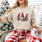 Merry Christmas Plaid Gnomes Design - Christmas Unisex Crewneck T-Shirt Sweatshirt Hoodie