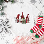 Merry Christmas Plaid Gnomes Design - Christmas Unisex Crewneck T-Shirt Sweatshirt Hoodie