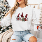 Merry Christmas Plaid Gnomes Design - Christmas Unisex Crewneck T-Shirt Sweatshirt Hoodie