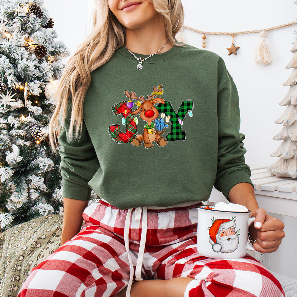 Joy Deer Design - Christmas Unisex Crewneck T-Shirt Sweatshirt Hoodie