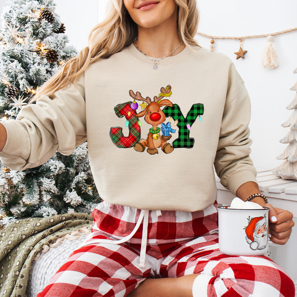 Joy Deer Design - Christmas Unisex Crewneck T-Shirt Sweatshirt Hoodie
