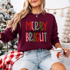 Merry and Bright Design - Christmas Unisex Crewneck T-Shirt Sweatshirt Hoodie