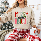 Merry and Bright Design - Christmas Unisex Crewneck T-Shirt Sweatshirt Hoodie