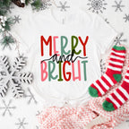 Merry and Bright Design - Christmas Unisex Crewneck T-Shirt Sweatshirt Hoodie