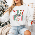 Merry and Bright Design - Christmas Unisex Crewneck T-Shirt Sweatshirt Hoodie