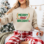 Merry and Bright - Christmas Unisex Crewneck T-Shirt Sweatshirt Hoodie
