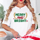 Merry and Bright - Christmas Unisex Crewneck T-Shirt Sweatshirt Hoodie