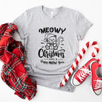 Meowy Christmas And a Happy Meow Year - Christmas Unisex Crewneck T-Shirt Sweatshirt Hoodie