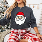 Santa Claus Face Design - Christmas Unisex Crewneck T-Shirt Sweatshirt Hoodie