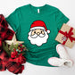 Santa Claus Face Design - Christmas Unisex Crewneck T-Shirt Sweatshirt Hoodie