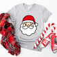 Santa Claus Face Design - Christmas Unisex Crewneck T-Shirt Sweatshirt Hoodie