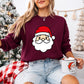 Santa Claus Face Design - Christmas Unisex Crewneck T-Shirt Sweatshirt Hoodie