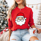 Santa Claus Face Design - Christmas Unisex Crewneck T-Shirt Sweatshirt Hoodie