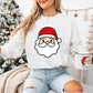 Santa Claus Face Design - Christmas Unisex Crewneck T-Shirt Sweatshirt Hoodie