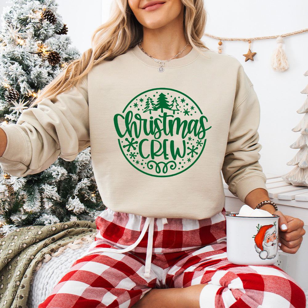 Christmas Crew Green Design - Christmas Unisex Crewneck T-Shirt Sweatshirt Hoodie
