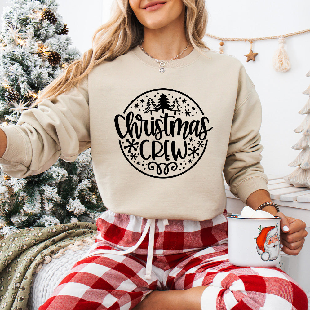 Christmas Crew Green Design - Christmas Unisex Crewneck T-Shirt Sweatshirt Hoodie