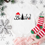 Christmas Believe Design - Christmas Unisex Crewneck T-Shirt Sweatshirt Hoodie