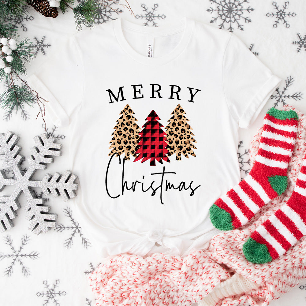 Merry Christmas Tree Design - Christmas Unisex Crewneck T-Shirt Sweatshirt Hoodie
