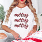 Merry Merry Merry Design - Christmas Unisex Crewneck T-Shirt Sweatshirt Hoodie