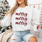 Merry Merry Merry Design - Christmas Unisex Crewneck T-Shirt Sweatshirt Hoodie