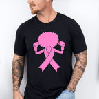 Fighting Breast Cancer Afro, Cancer Theme T-shirt, Hoodie, Sweatshirt