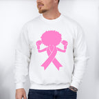 Fighting Breast Cancer Afro, Cancer Theme T-shirt, Hoodie, Sweatshirt